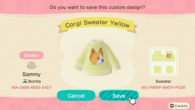 Corgi Sweater Yellow