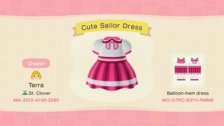 Cute Pink Sailor Dress
