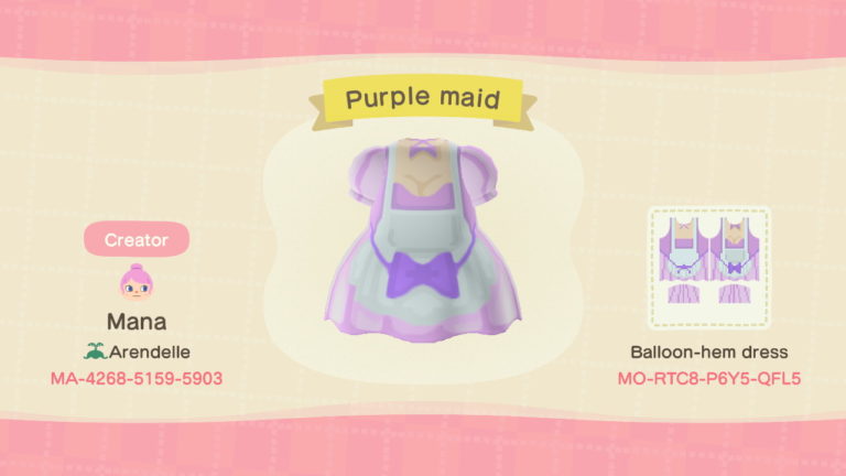 Purple Maid Dress
