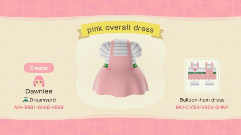 pink overall dress