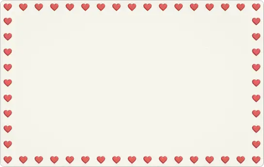 Lovely Hearts Card - Animal Crossing: New Horizons
